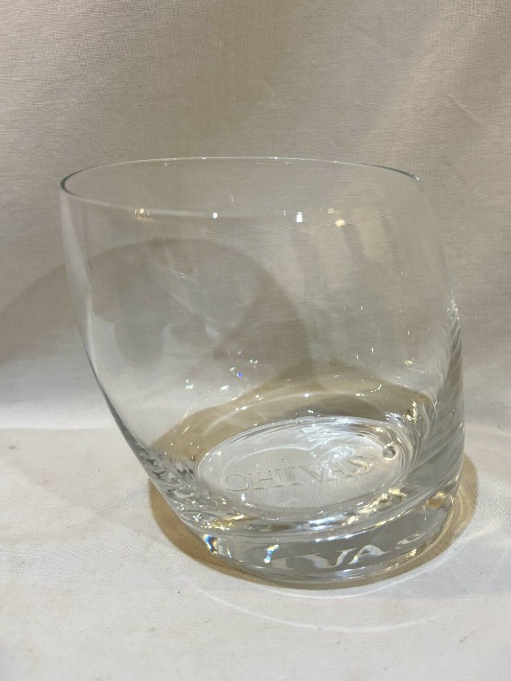 Chivas Regal Whiskey Glass Slanted Lowball Rocks Glass Tumbler